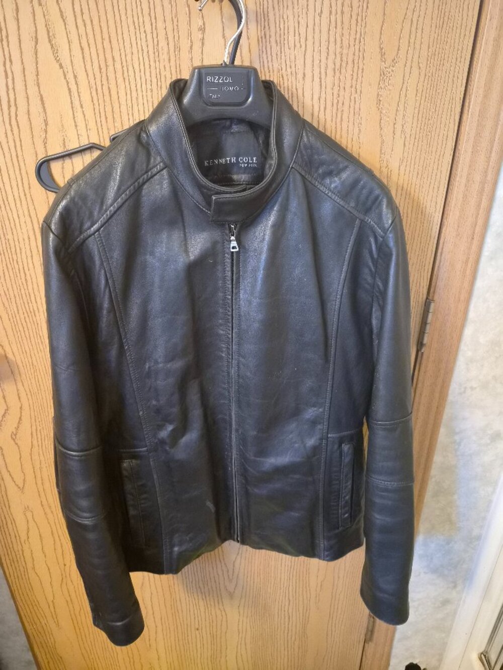 Kenneth Cole New York Genuine Lamb Leather Moto Jacket